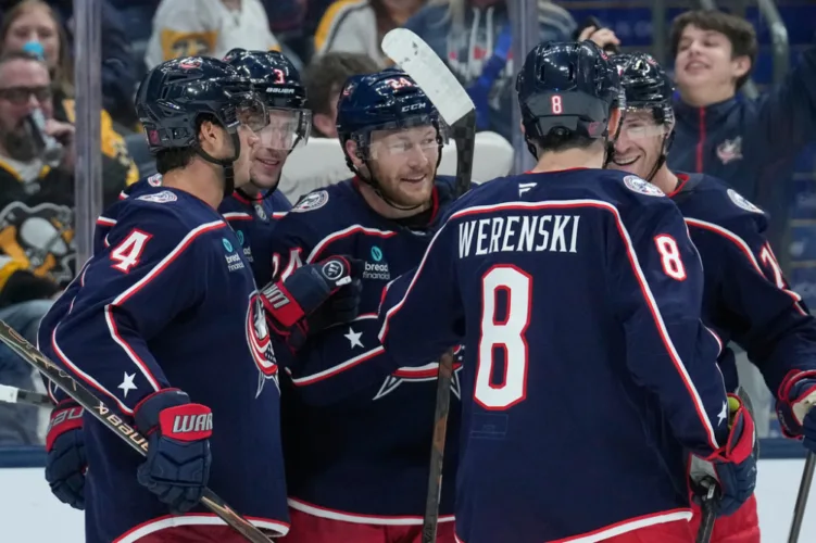 Johnson scores in shootout, gives Jackets win over Pens